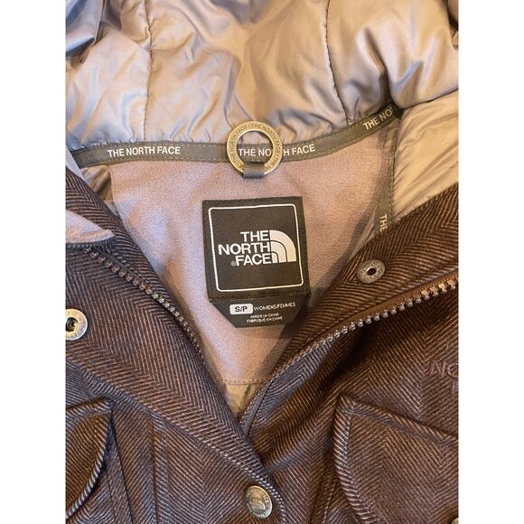 The North Face Primaloft Insulated women's Brown Hooded Jacket SIZE Small - Picture 4 of 9